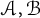 script upper A comma script upper B