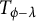 upper T Subscript phi minus lamda