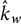 ModifyingAbove k Subscript w Baseline With caret