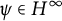 psi element of upper H Superscript infinity