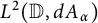 upper L squared left parenthesis double struck upper D comma d upper A Subscript alpha Baseline right parenthesis