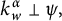 k Subscript w Superscript alpha Baseline perpendicular psi comma