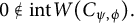 0 not an element of i n t upper W left parenthesis upper C Subscript psi comma phi Baseline right parenthesis period