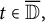 t element of double struck upper D overbar comma