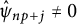 ModifyingAbove psi Subscript n p plus j Baseline With caret not equals 0
