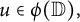 u element of phi left parenthesis double struck upper D right parenthesis comma