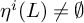 eta Superscript i Baseline left parenthesis upper L right parenthesis not equals normal empty set