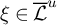 xi element of script upper L overbar Superscript u