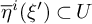 ModifyingAbove eta With quotation dash Superscript i Baseline left parenthesis xi Superscript prime Baseline right parenthesis subset of upper U