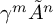gamma Superscript m Baseline upper A overtilde Superscript n