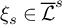 xi Subscript s Baseline element of script upper L overbar Superscript s
