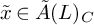 x overtilde element of upper A overtilde left parenthesis upper L right parenthesis Subscript upper C