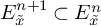 upper E Subscript x overtilde Superscript n plus 1 Baseline subset of upper E Subscript x overtilde Superscript n