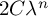 2 upper C lamda Superscript n