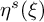 eta Superscript s Baseline left parenthesis xi right parenthesis