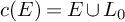 c left parenthesis upper E right parenthesis equals upper E union upper L 0