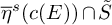 ModifyingAbove eta With quotation dash Superscript s Baseline left parenthesis c left parenthesis upper E right parenthesis right parenthesis intersection upper S overtilde