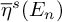 ModifyingAbove eta With quotation dash Superscript s Baseline left parenthesis upper E Subscript n Baseline right parenthesis