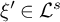 xi prime element of script upper L Superscript s