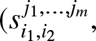 dollar sign left parenthesis si 1 comma i 2 j 1 comma ellipsis comma jm comma dollar sign