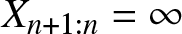 dollar sign Xn plus 1 colon n equals infinity dollar sign