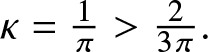 kappa equals 1 pi greater than 23 pi period
