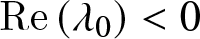 re left parenthesis lamda 0 right parenthesis less than 0