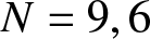 upper N equals 9 comma 6
