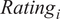 upper R a t i n g Subscript i