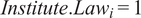 upper I n s t i t u t e period upper L a w Subscript i Baseline equals 1