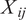 upper X Subscript i j