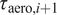 tau Subscript aero comma i plus 1