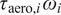 tau Subscript aero comma i Baseline omega Subscript i