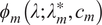 phi Subscript m Baseline left parenthesis lamda semicolon lamda Subscript m Superscript asterisk Baseline comma c Subscript m Baseline right parenthesis