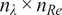 n Subscript lamda Baseline times n Subscript re