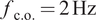 f Subscript normal c period normal o period Baseline equals 2 upper H z