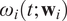 omega Subscript i Baseline left parenthesis t semicolon bold w Subscript i Baseline right parenthesis