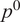 p Superscript 0