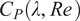upper C Subscript upper P Baseline left parenthesis lamda comma re right parenthesis