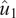 ModifyingAbove u With caret Subscript 1