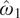 ModifyingAbove omega With caret Subscript 1