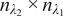 n Subscript lamda 2 Baseline times n Subscript lamda 1