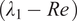 left parenthesis lamda 1 minus re right parenthesis