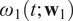 omega 1 left parenthesis t semicolon bold w 1 right parenthesis