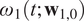 omega 1 left parenthesis t semicolon bold w Subscript 1 comma 0 Baseline right parenthesis