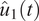 ModifyingAbove u With caret Subscript 1 Baseline left parenthesis t right parenthesis