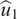 ModifyingAbove u With caret Subscript 1
