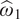 ModifyingAbove omega With caret Subscript 1