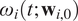 omega Subscript i Baseline left parenthesis t semicolon bold w Subscript i comma 0 Baseline right parenthesis