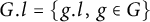 upper G period l equals left brace g period l comma g element of upper G right brace